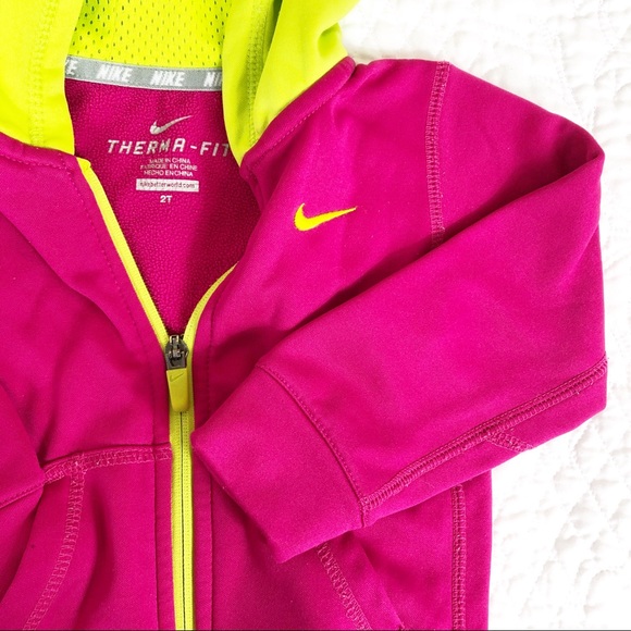 NIKE girls 2T hoodie jacket, full zip fleece lined - Picture 2 of 7